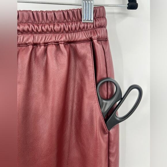 Marc New York Andrew Marc Faux Leather Pant Drawstring Full Control Waistband XS - Picture 7 of 11